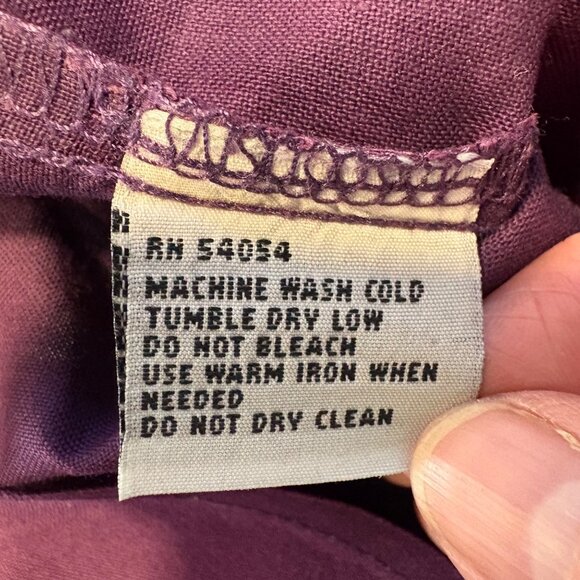 Vintage Bugle Boy Company Mens Purple Button-Up Shirt Crest Pocket SS Y2K 90s - Picture 5 of 7